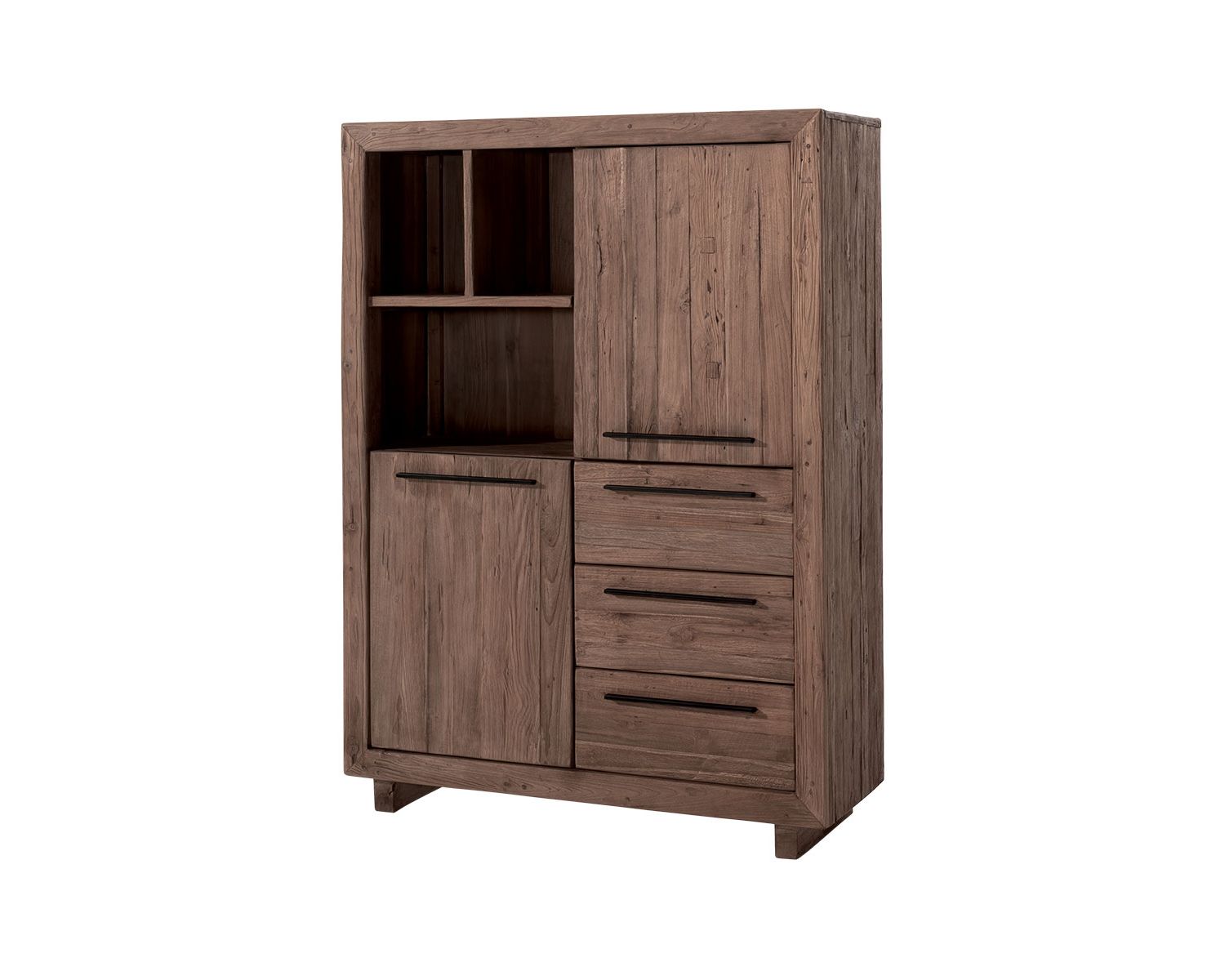 Mobile in teak massiccio di recupero "Oregon" e maniglie in metallo