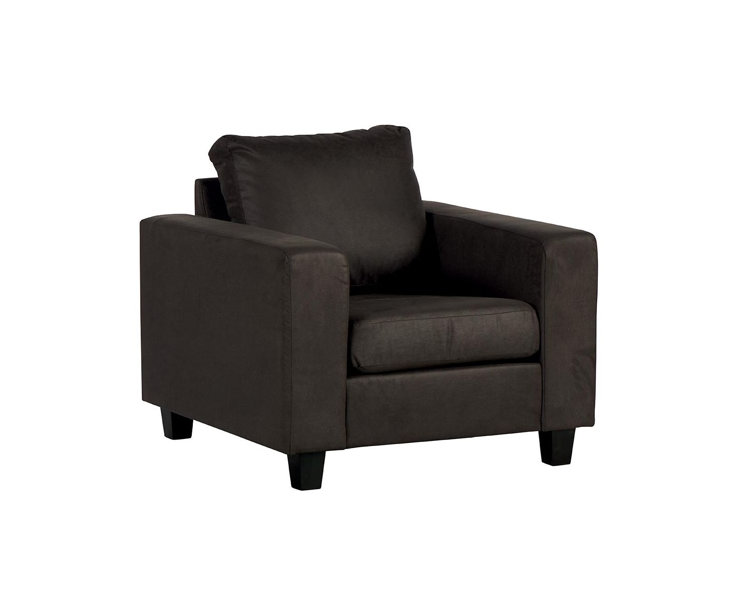 Poltrona comfort "Thomson" in microfibra marrone