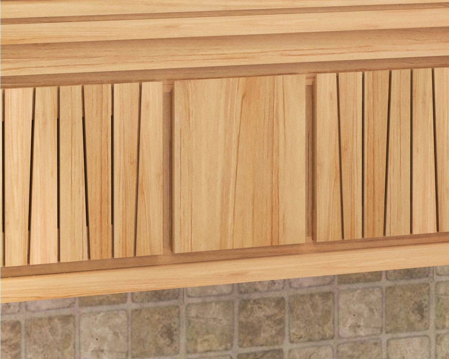 Mobiletto sospeso in teak "Doko" 120 cm