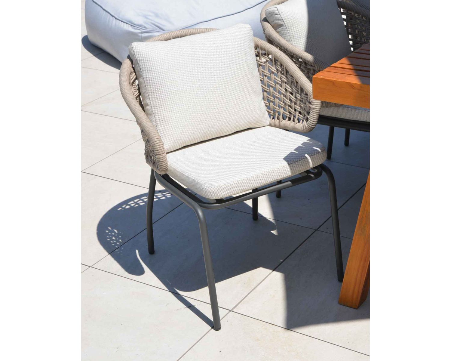 Set di 2 sedie da giardino ultra-confortevoli "Tours" grigio e antracite