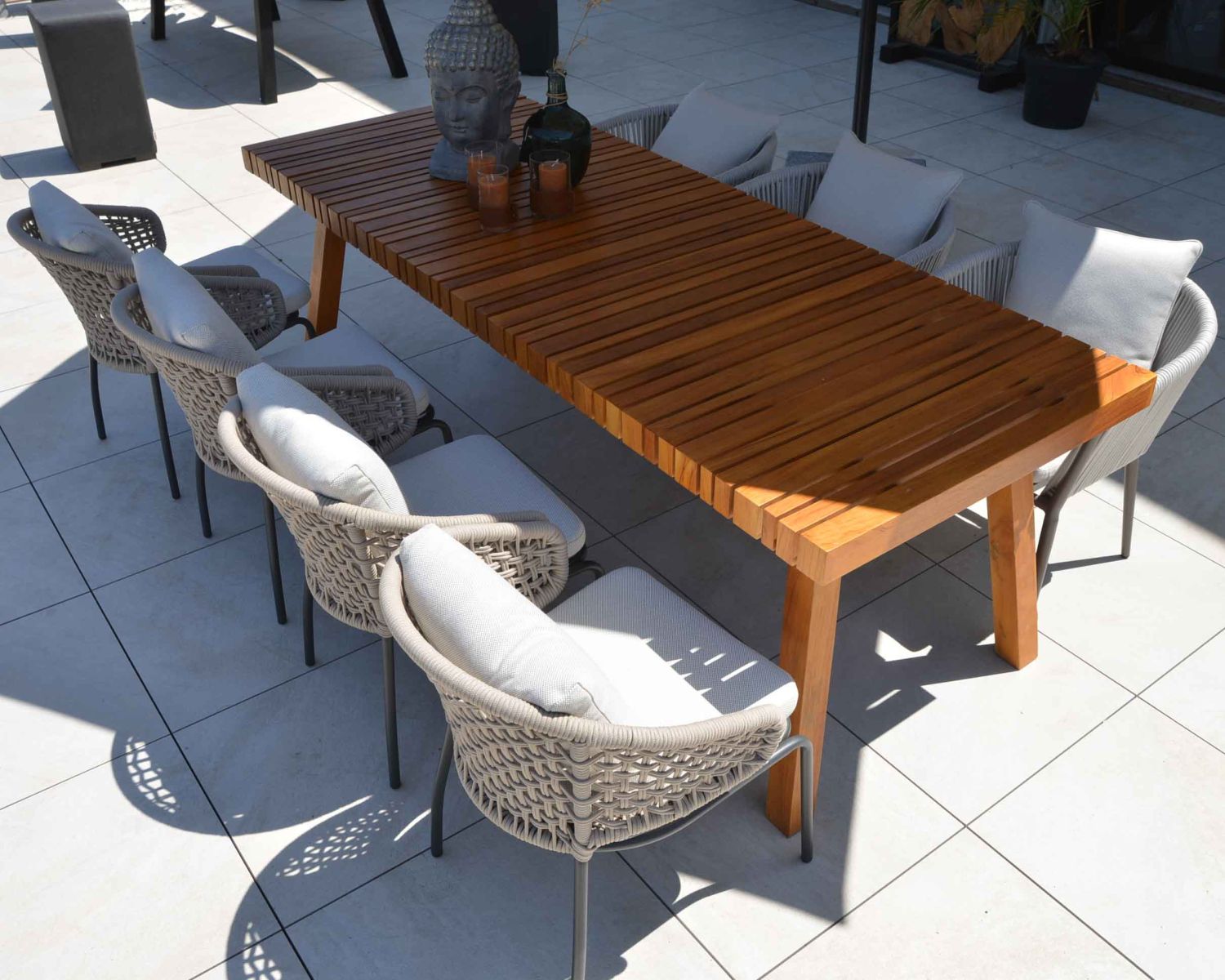 Set di 2 sedie da giardino ultra-confortevoli "Tours" grigio e antracite