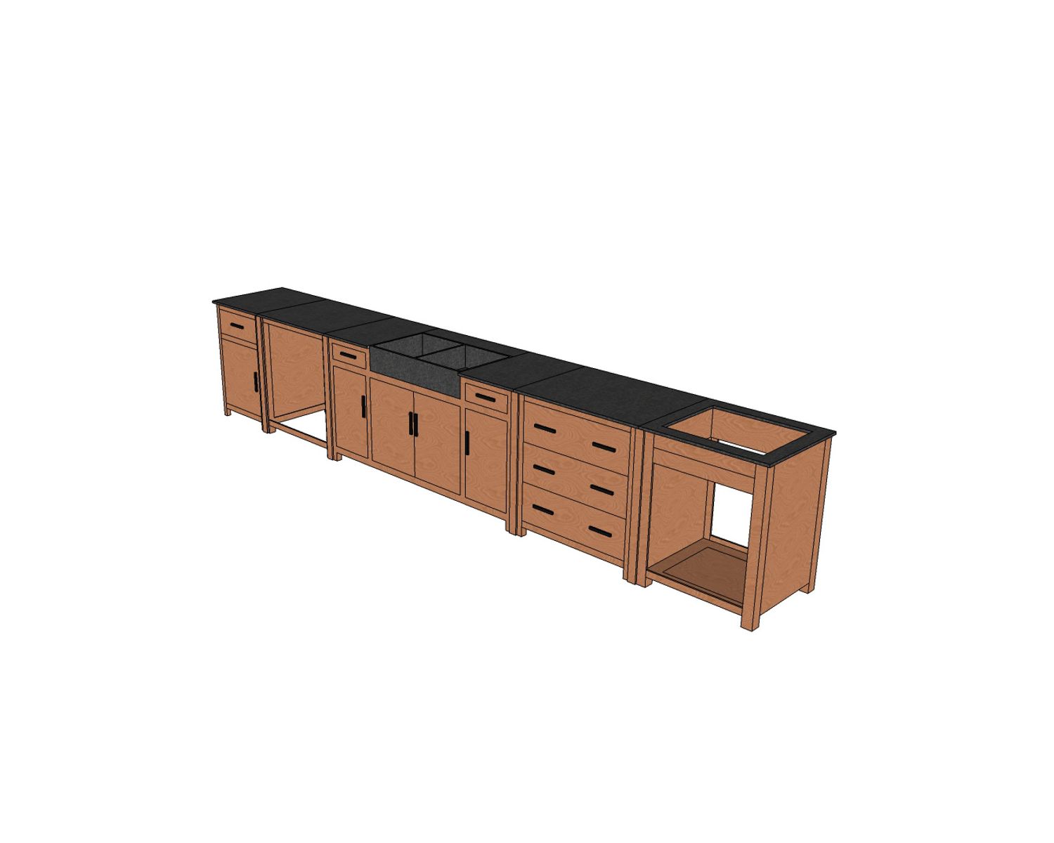 Base cucina per lavastoviglie "Grand Chef", da assemblare