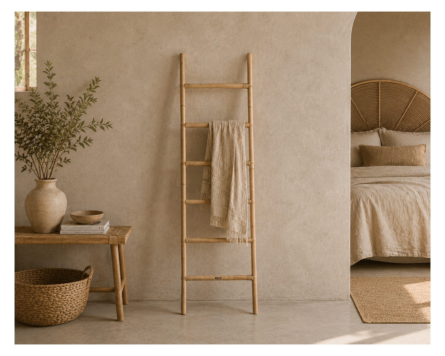 Scala in rattan naturale "Solira" 150 cm