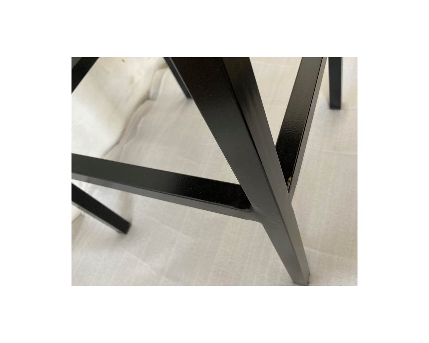 Sgabello da bar "Garden" in metallo e legno esotico