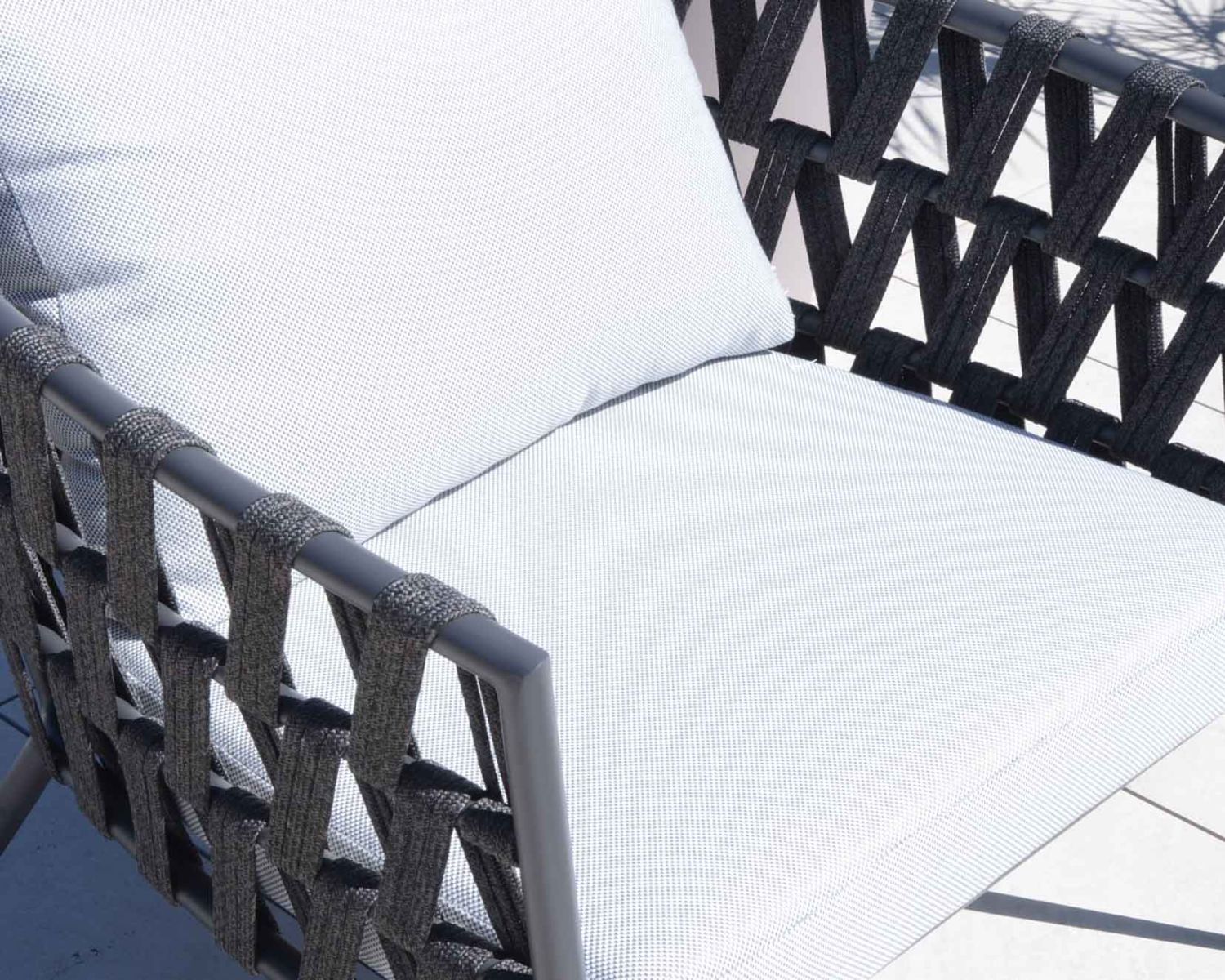 Set di 2 sedie da giardino di design grigio "Saumur" di alta gamma