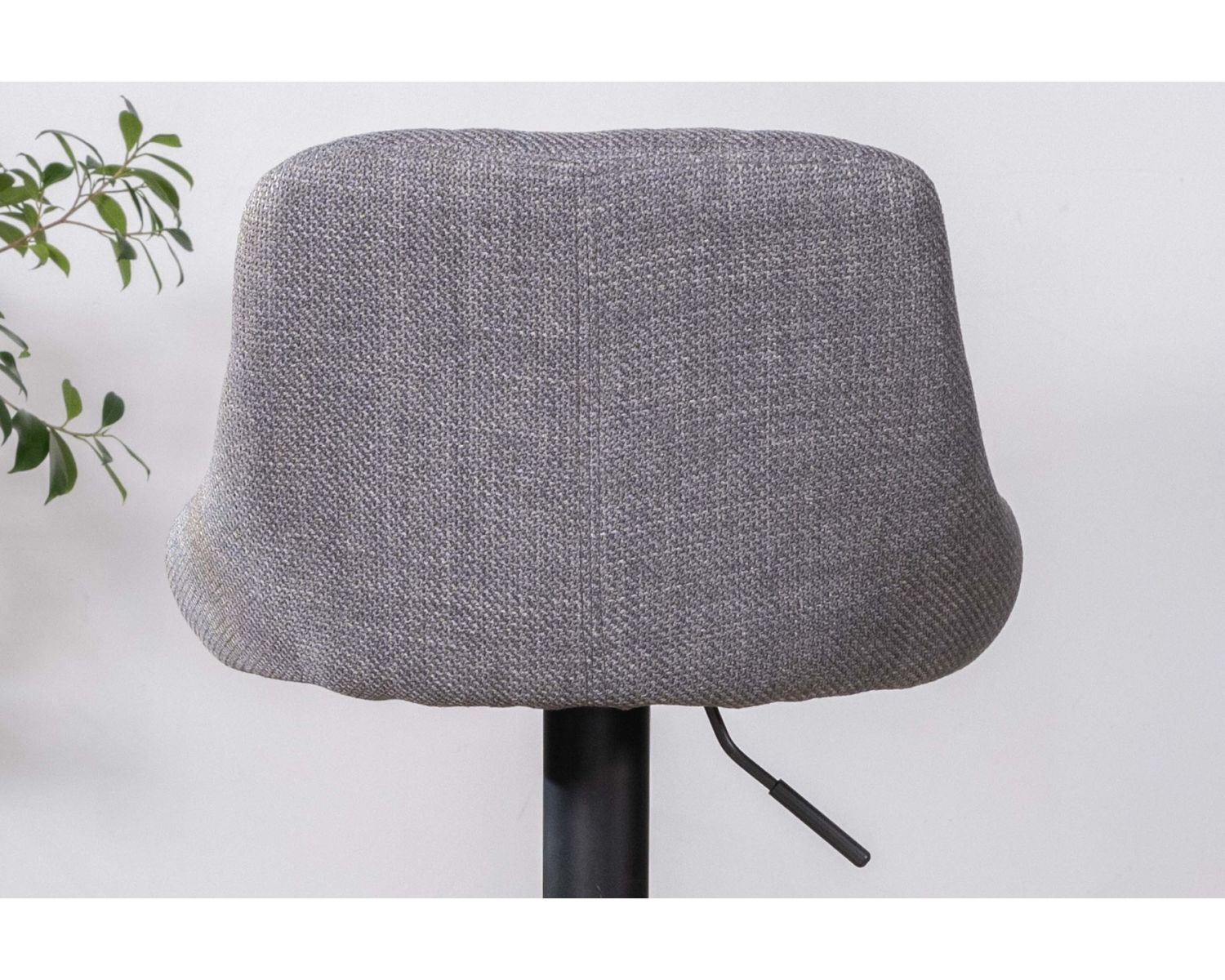 Set di 2 sedie da bar regolabili in altezza "O'Neal" in tessuto grigio con gambe in metallo nero