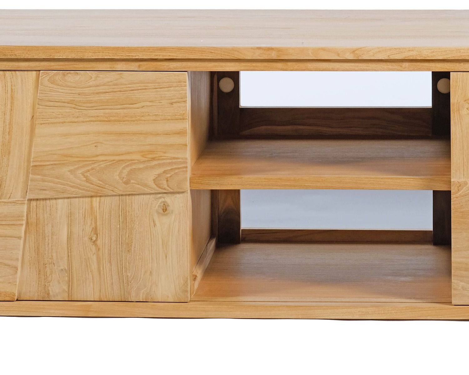 Mobiletto sospeso in teak "Tao" con ante scorrevoli 140 cm