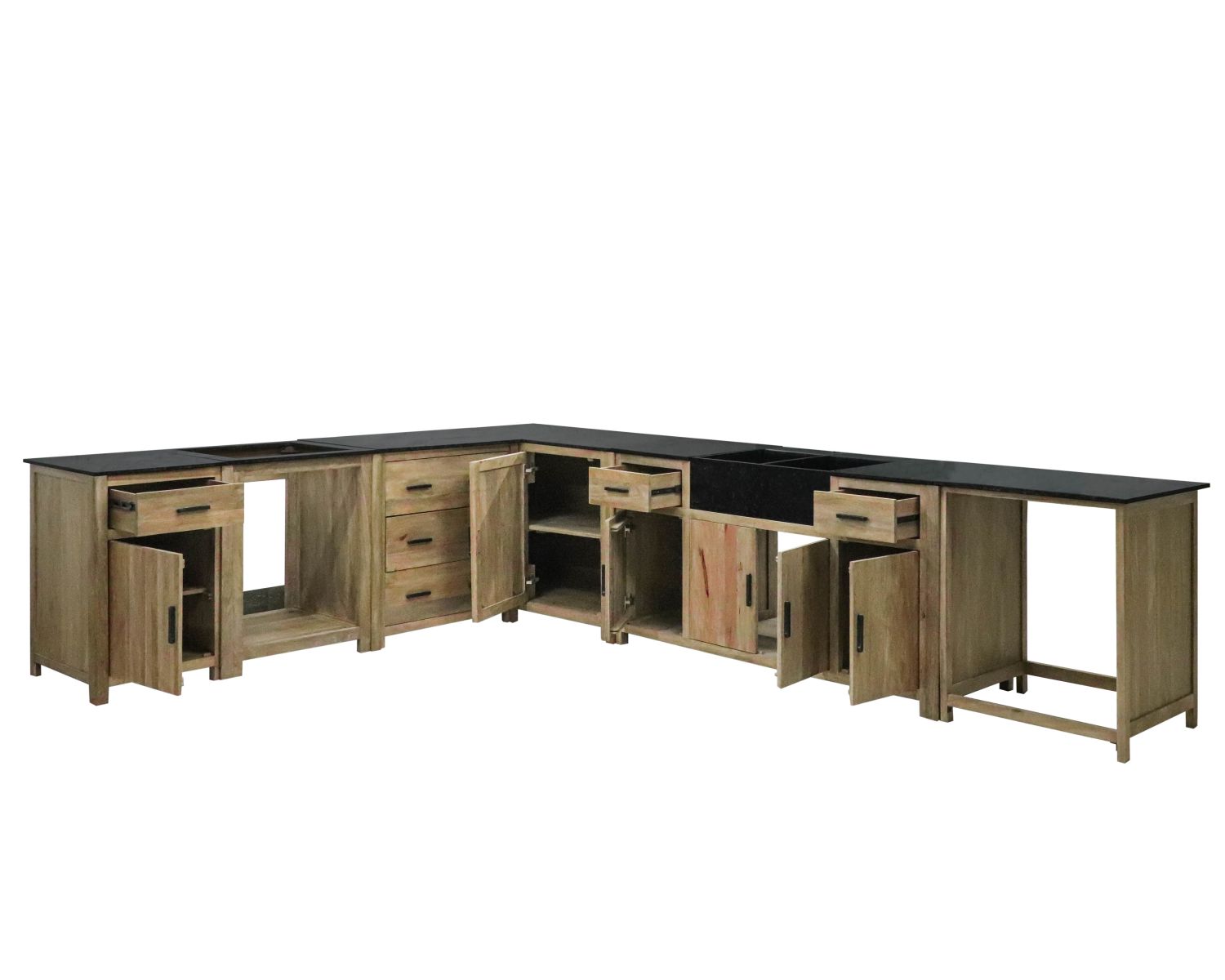 Mobile "Grand Chef" con piano in granito per forno e piano cottura