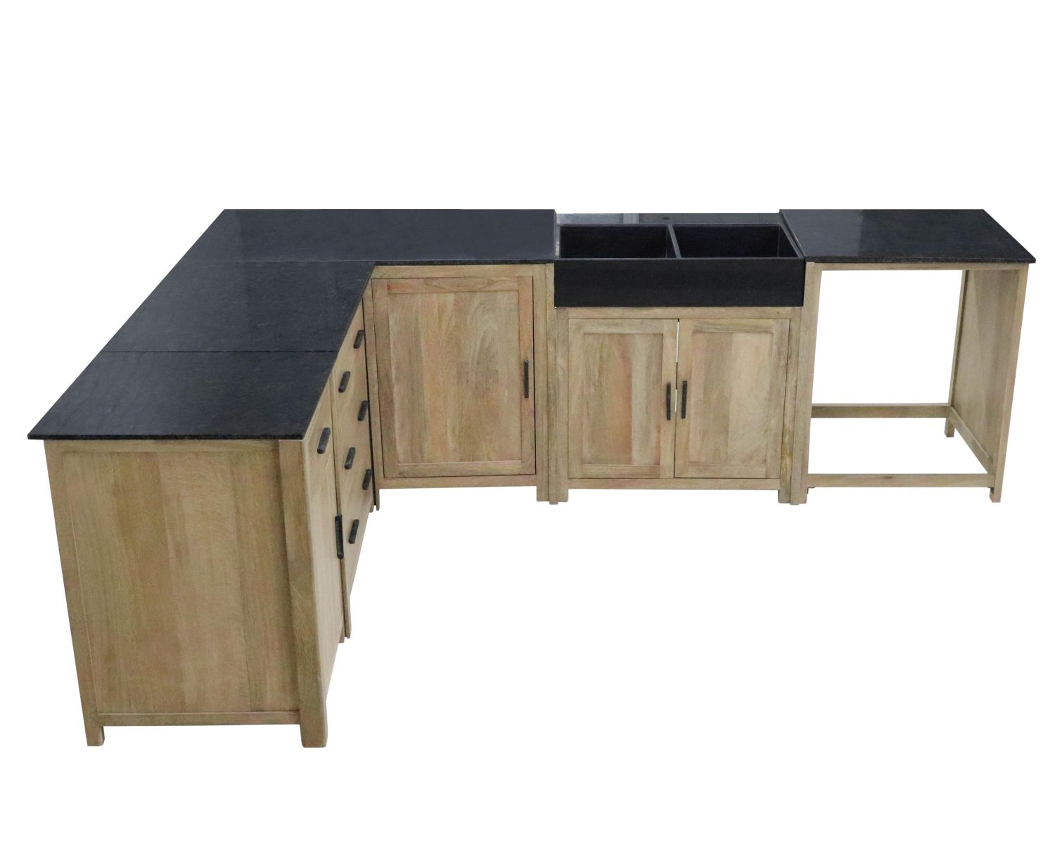 Cucina in legno massiccio "Grand Chef" a 1 anta e 1 cassetto