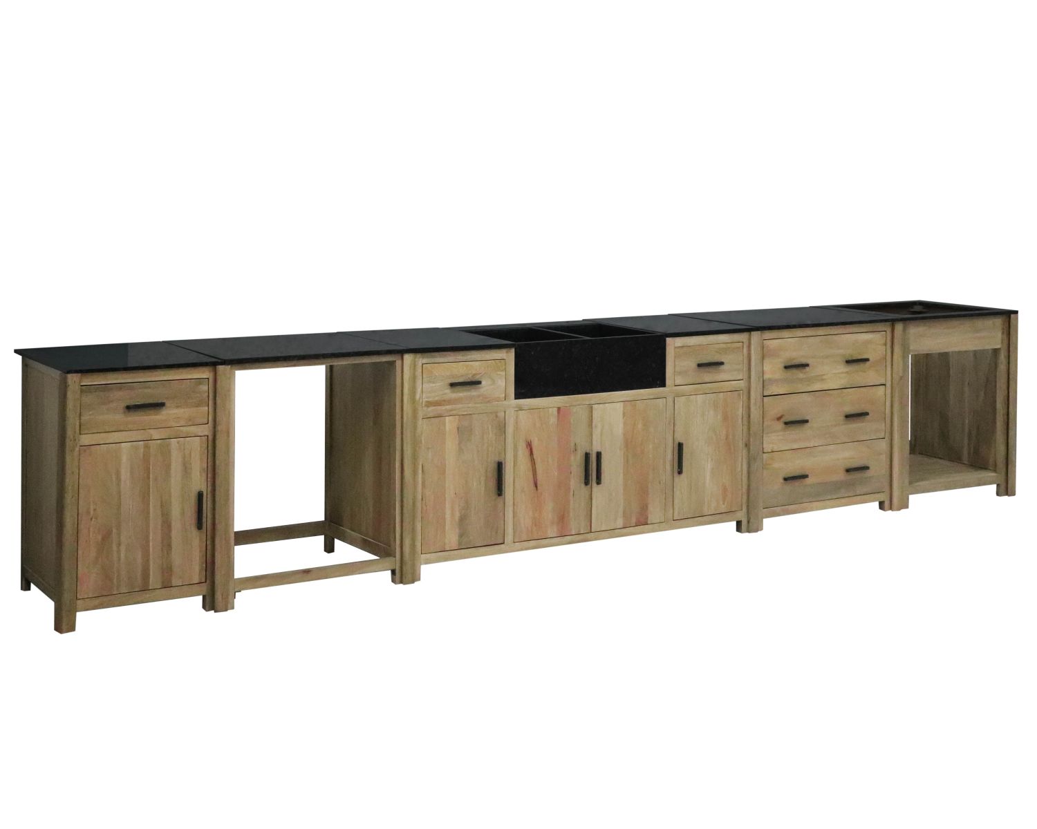 Cucina in legno massiccio a 1 anta "Grand Chef