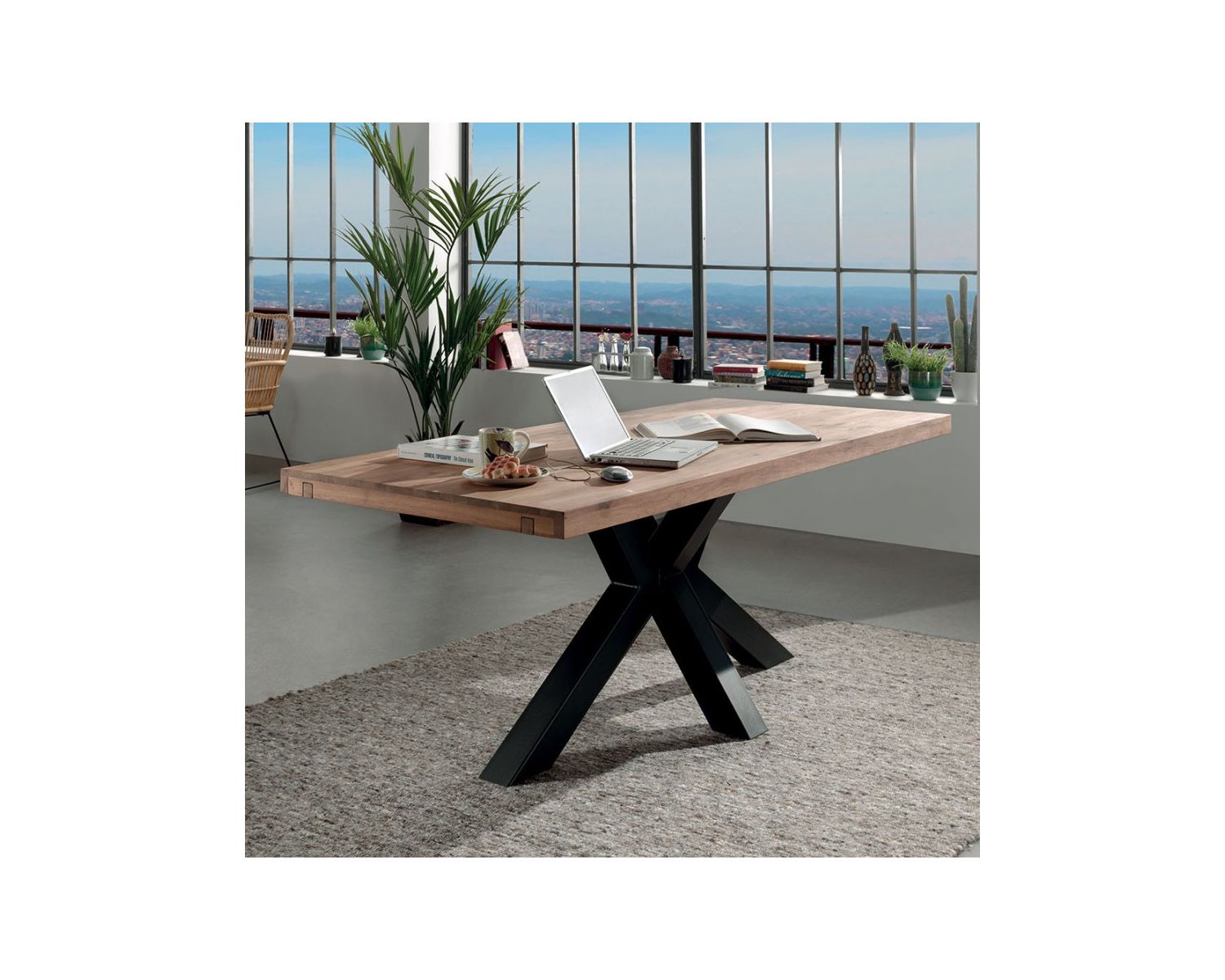 Prolunga in rovere massiccio "Smokey" da 50 cm