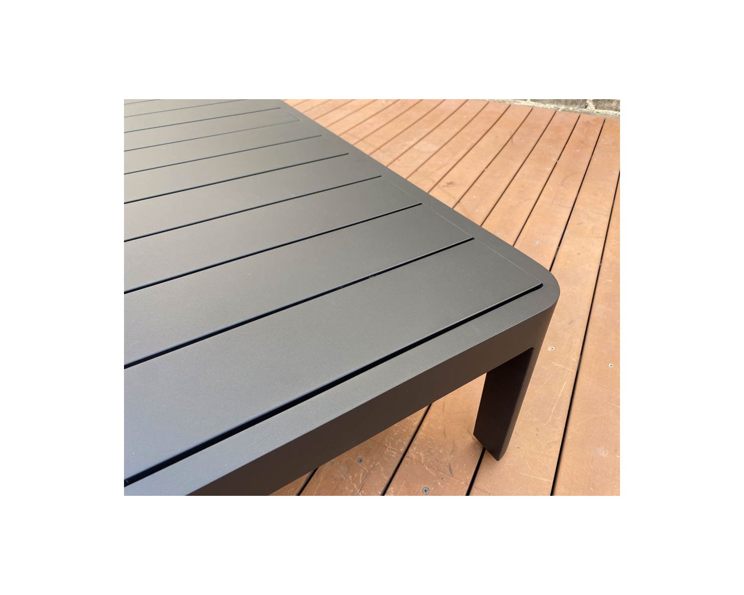 Tavolino da giardino contemporaneo "Blois" in alluminio antracite