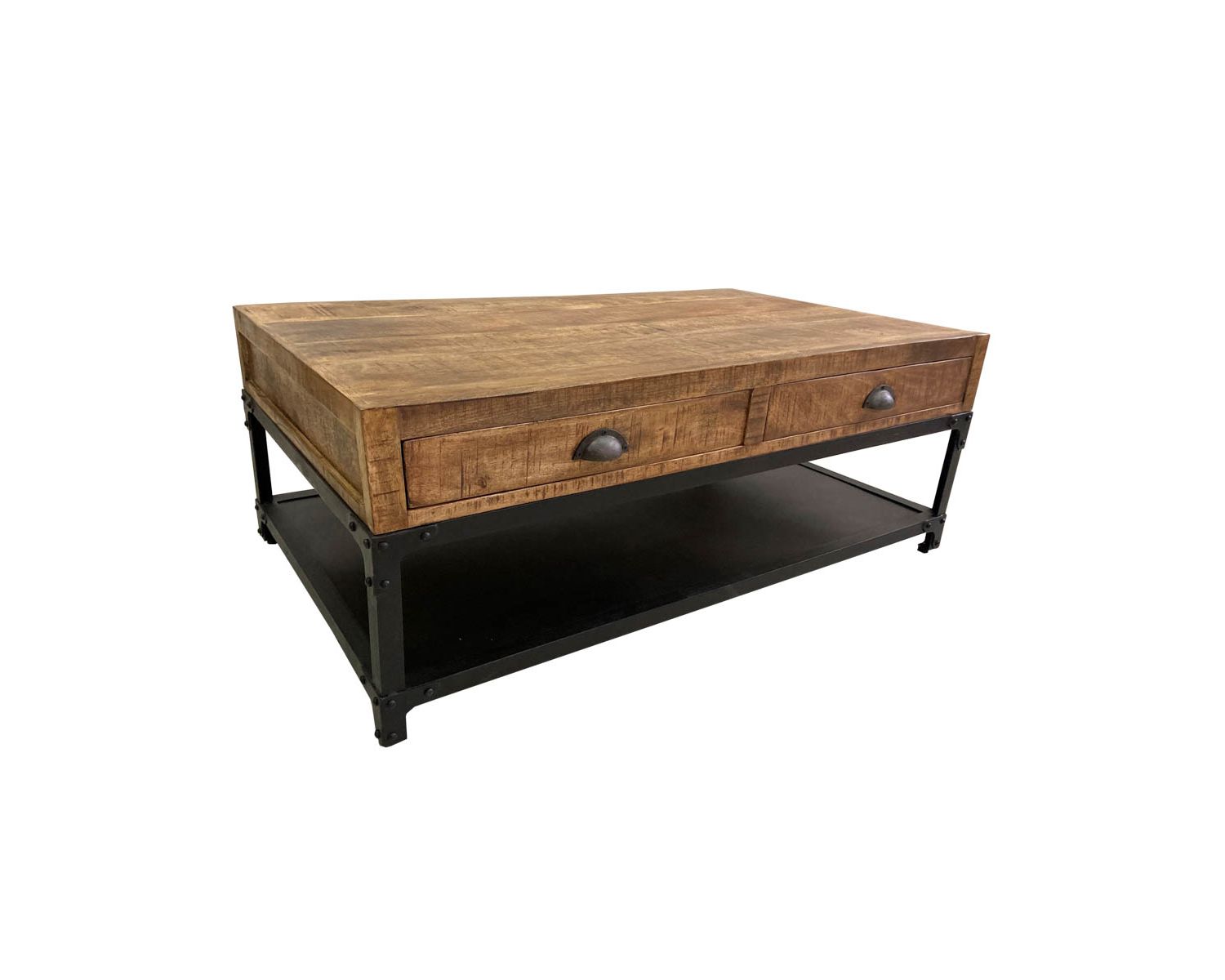 Tavolino a 4 cassetti "Emil" in mango massiccio