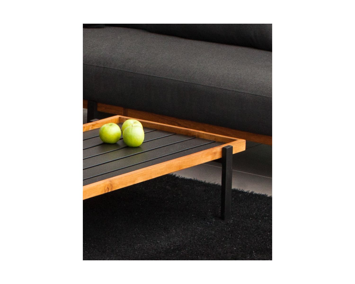 Tavolino da esterno "Maluku Island" in teak e alluminio