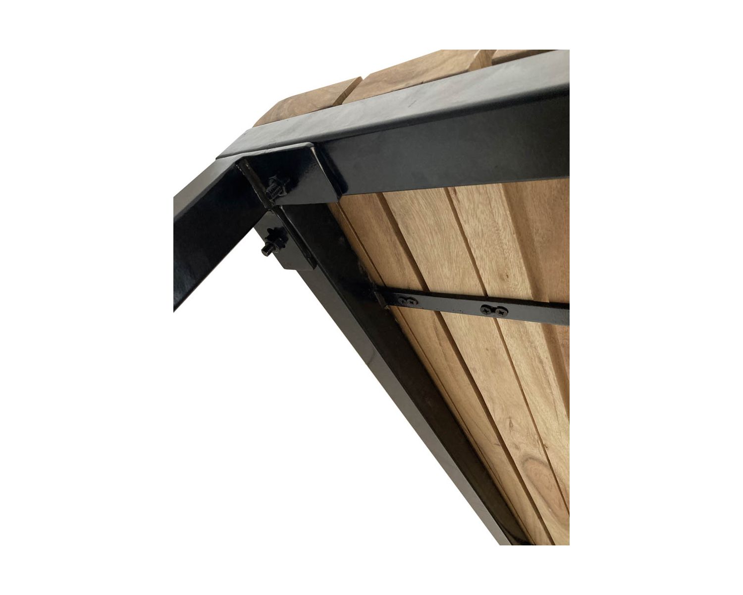 Tavolo da pranzo industriale "Garden" in legno e metallo