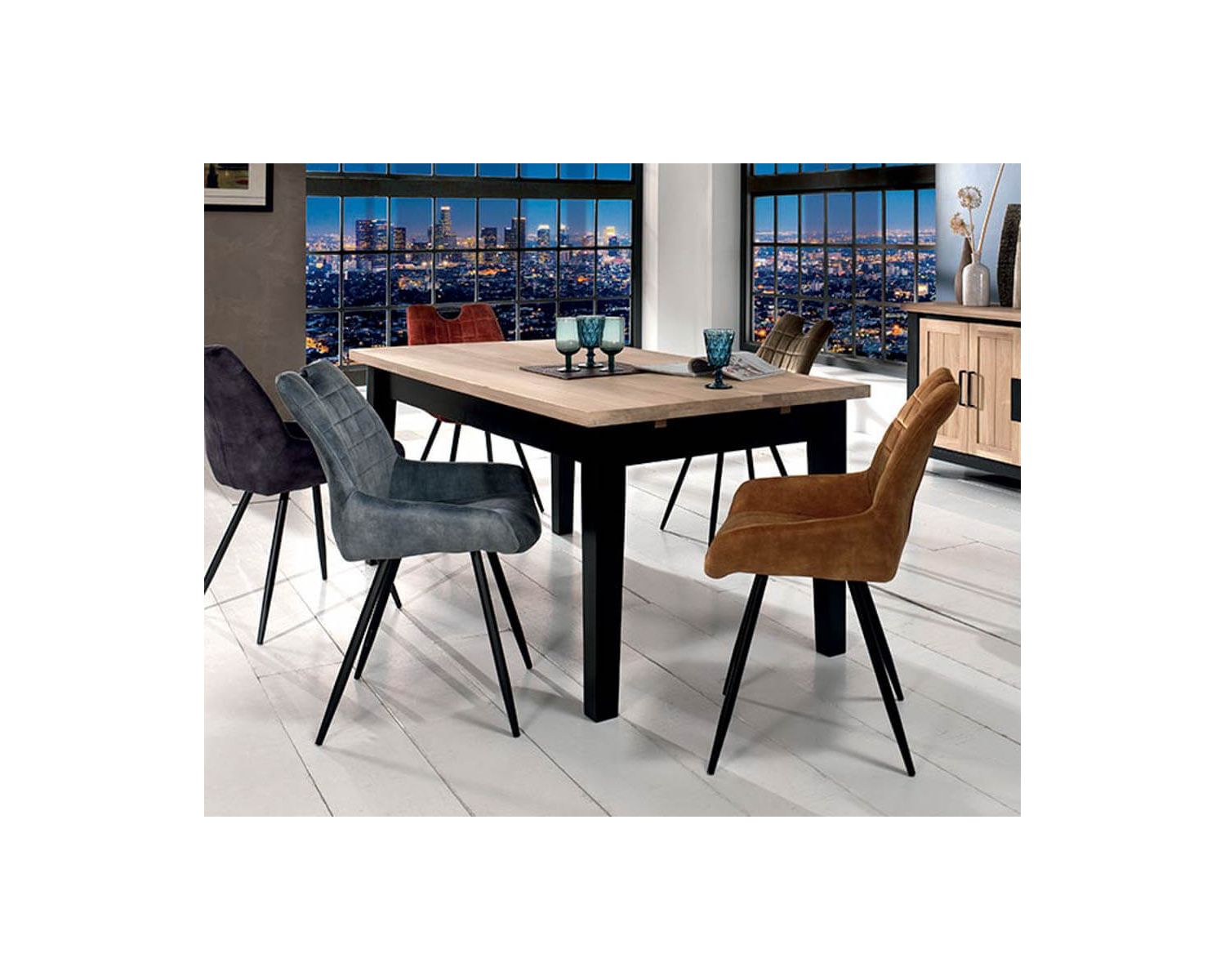 Prolunga da 50 cm per tavoli "Ashland" in rovere massiccio oliato naturale