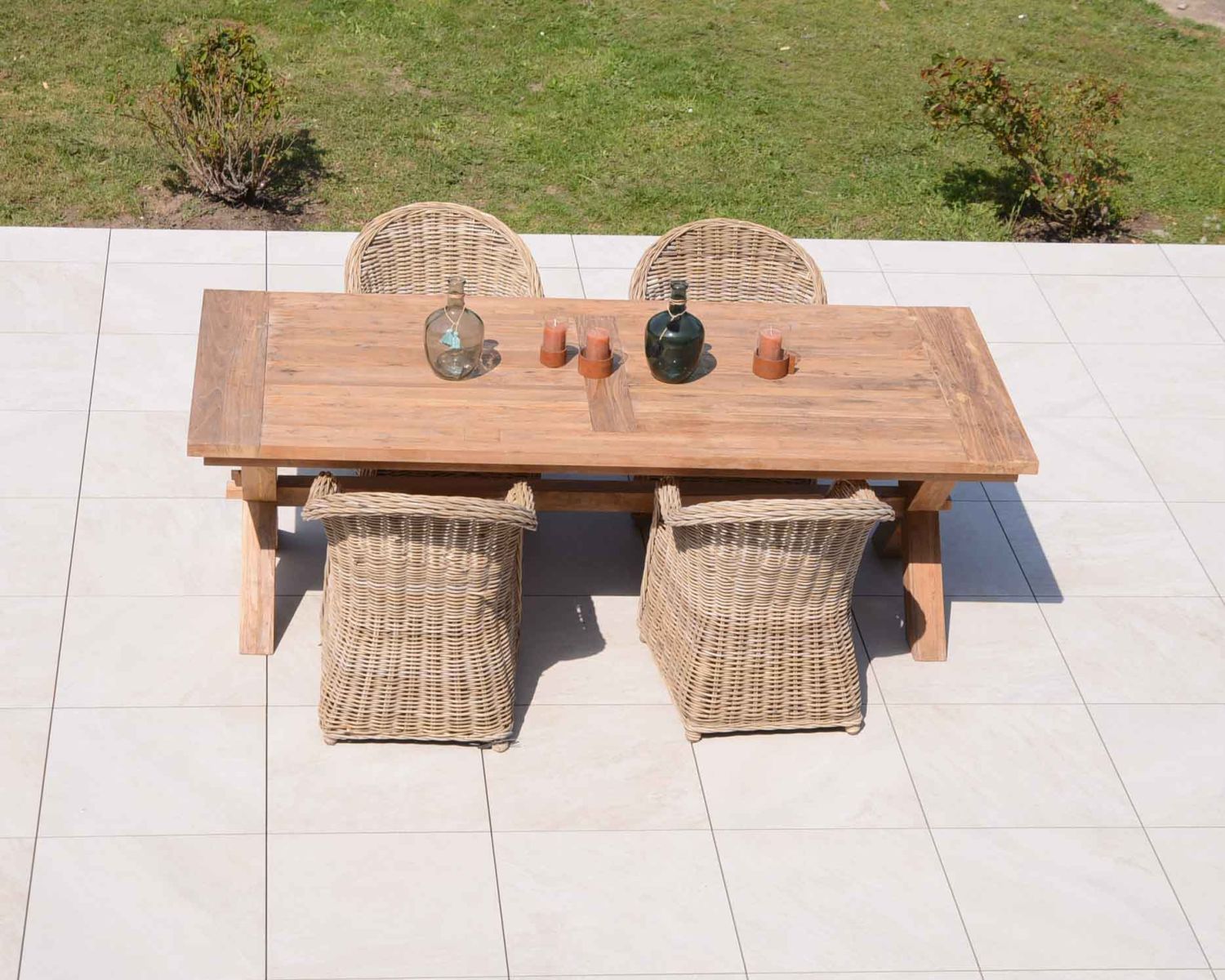 Tavolo da pranzo in legno di teak riciclato "Balangan Beach" per 6/8 persone, 200 cm