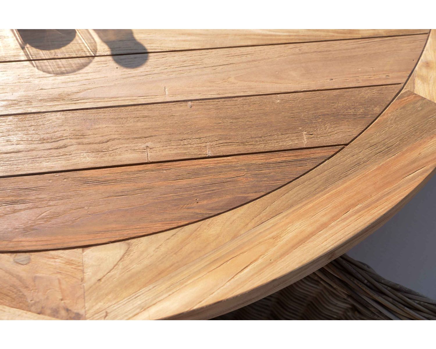 Tavolo rotondo "Balangan Beach" in teak massiccio di recupero 150cm