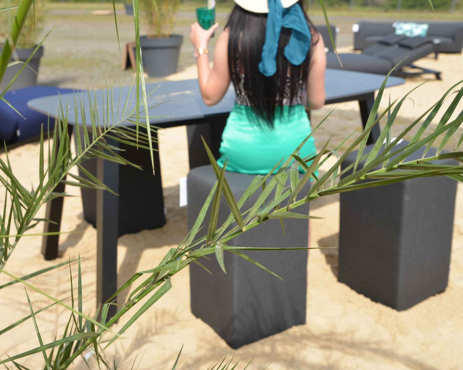 Tavolo di fascia alta "Madura Island" da 200 cm in marmo nero