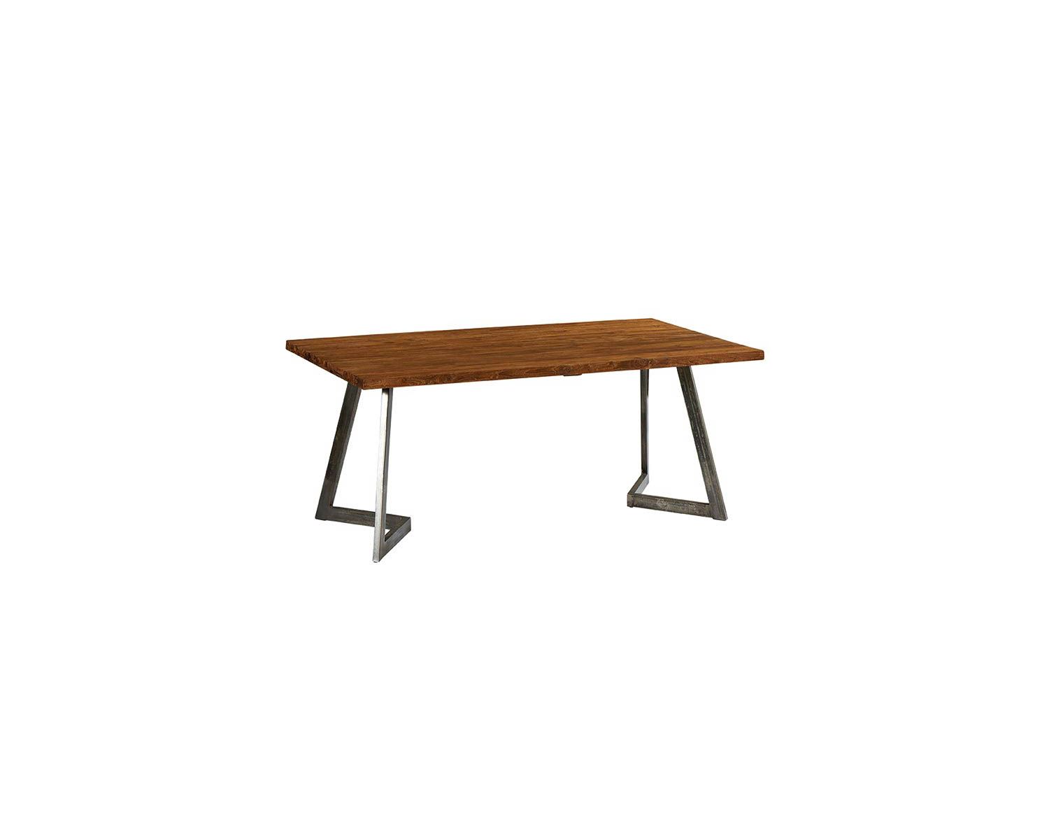 Tavolo da pranzo "Talmo" in legno riciclato e gambe di fabbrica in metallo 180 cm