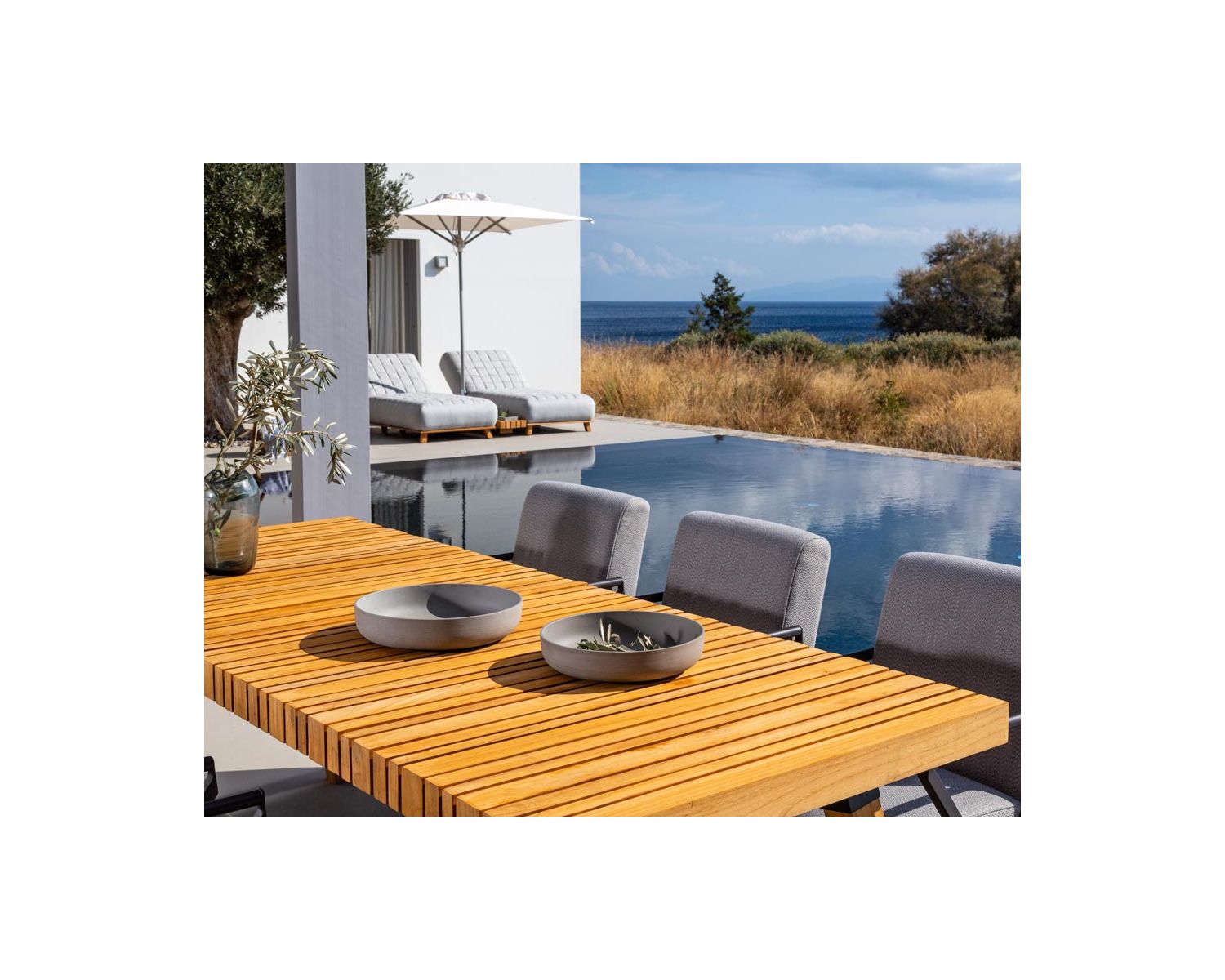 Tavolo da pranzo per esterni in teak massiccio "Lombok" 200 cm