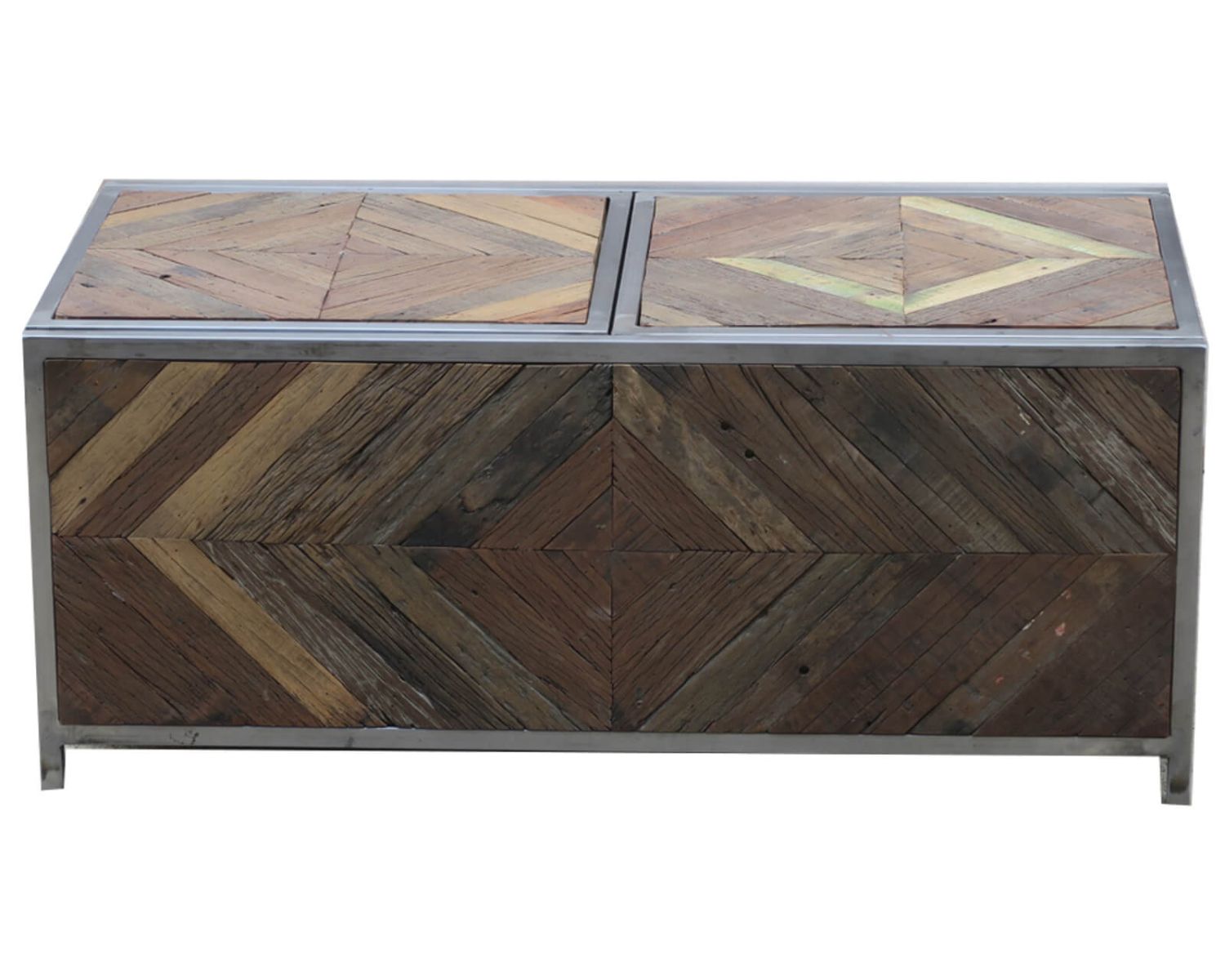 Tavolino da bar industriale in legno e metallo 100cm "Legno