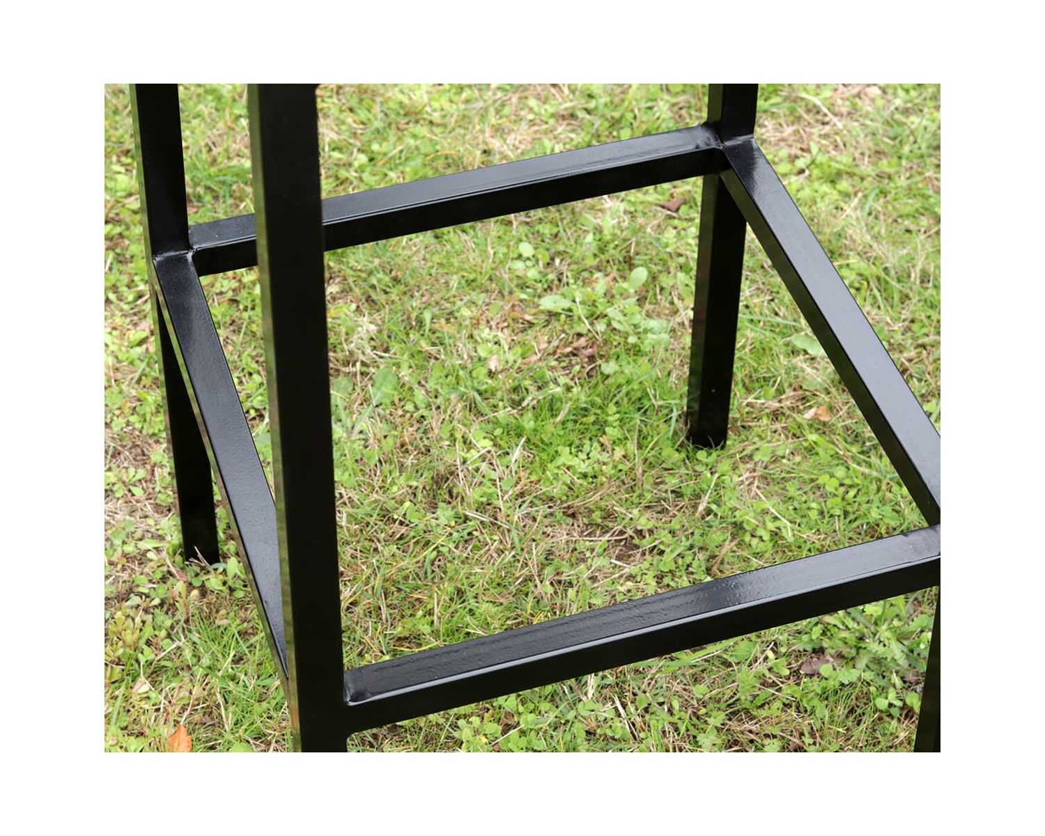 Sgabello da bar "Garden" in metallo e legno esotico