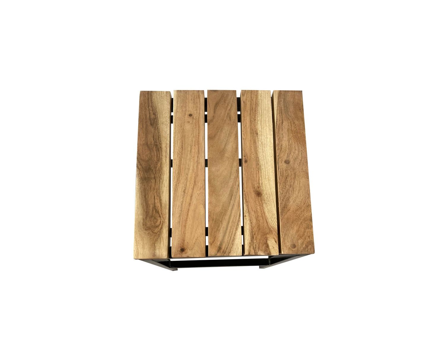 Sgabello da bar "Garden" in metallo e legno esotico