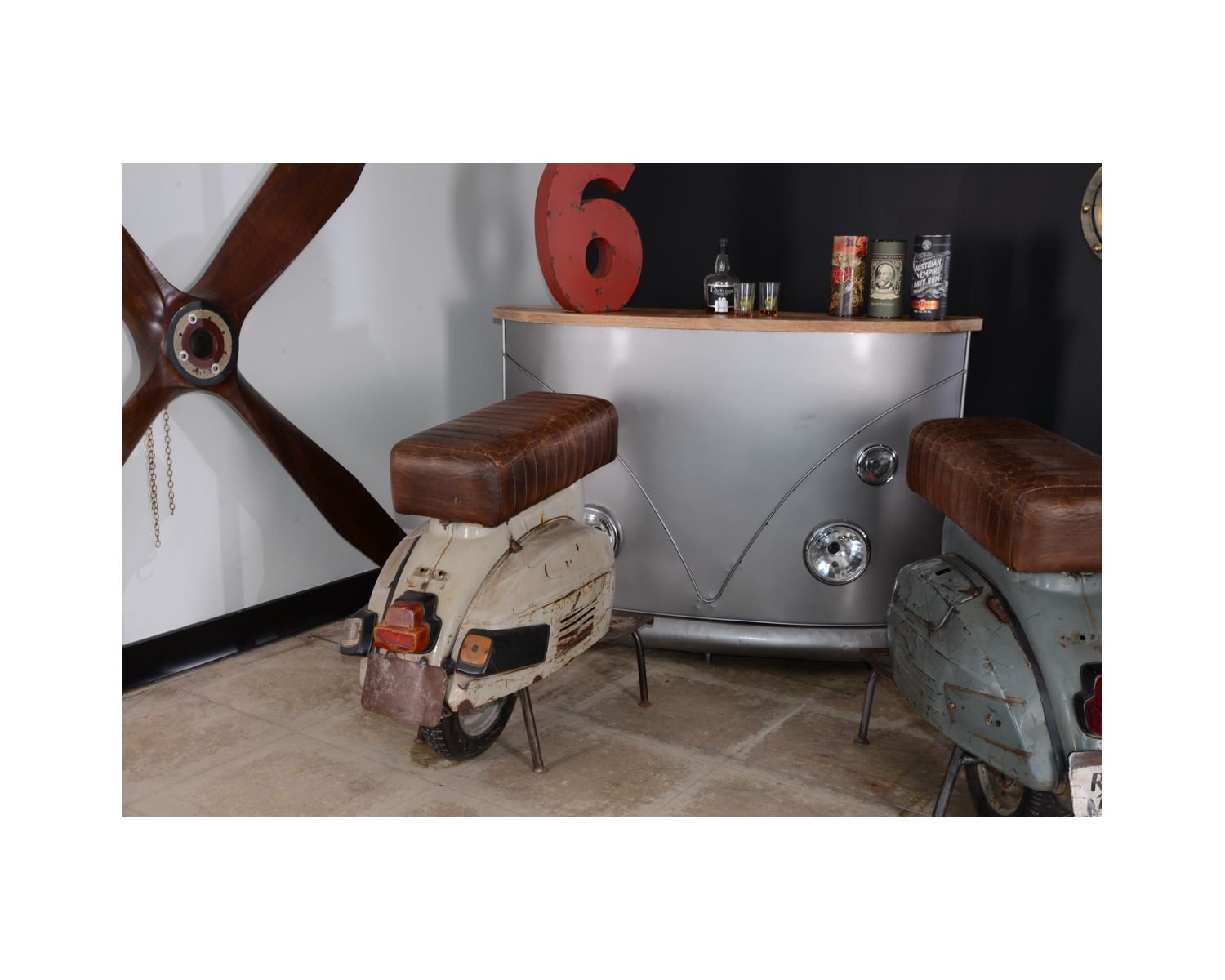 Sgabello Vespa "Route 66