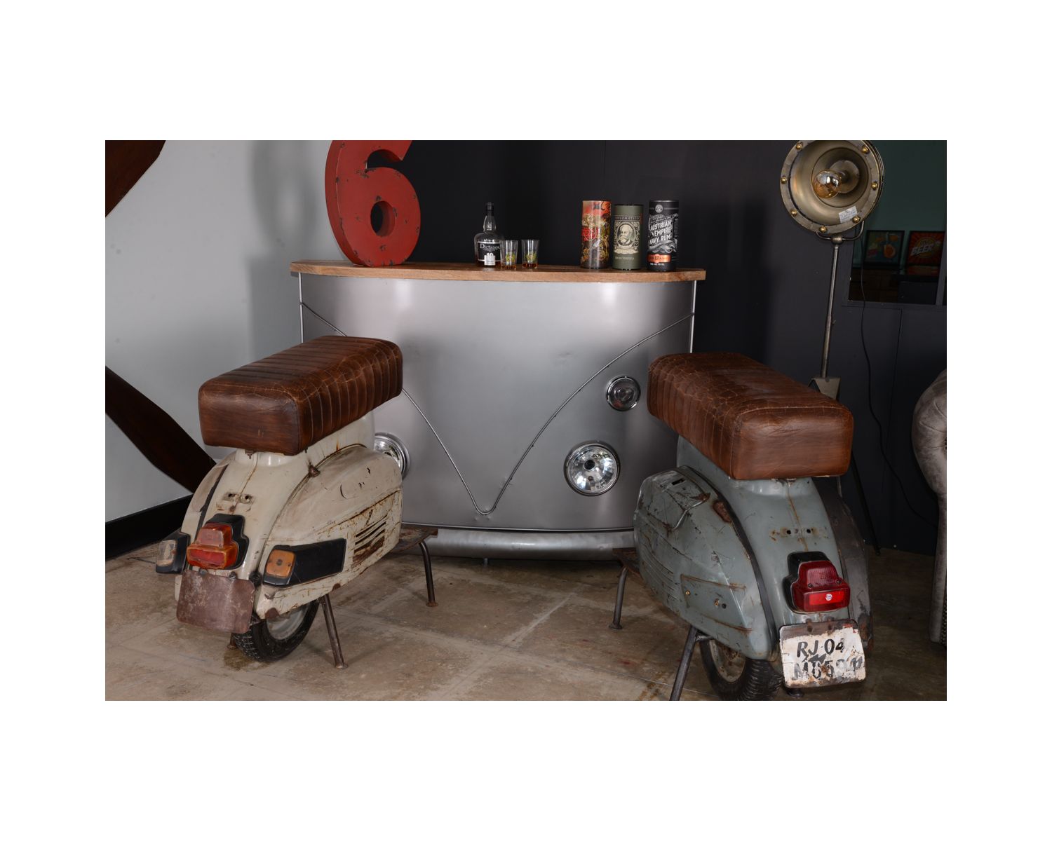 Sgabello Vespa "Route 66