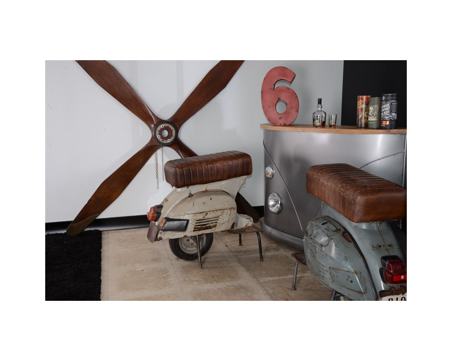 Sgabello Vespa "Route 66