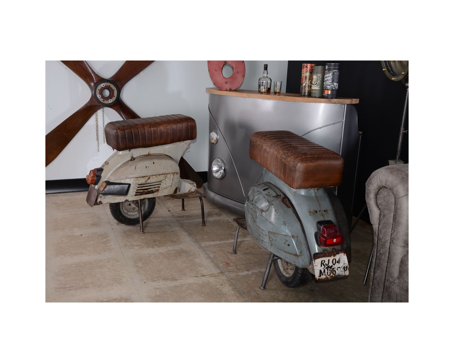 Sgabello Vespa "Route 66