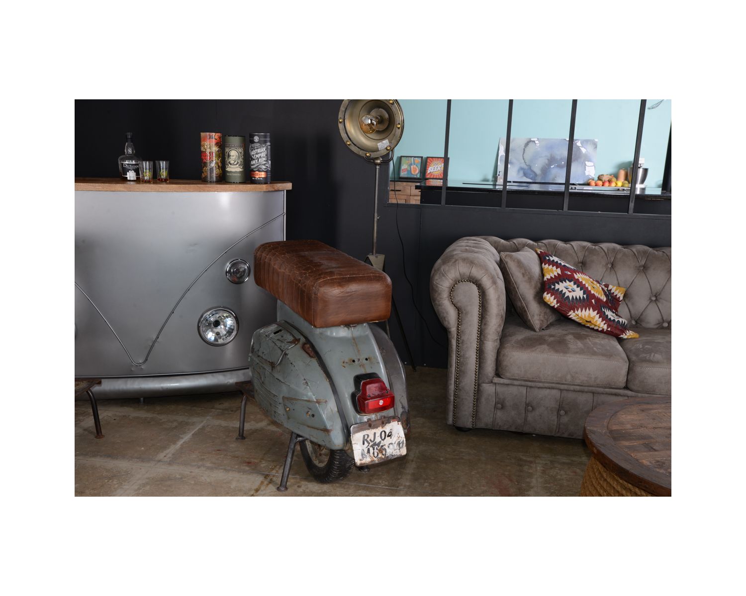 Sgabello Vespa "Route 66