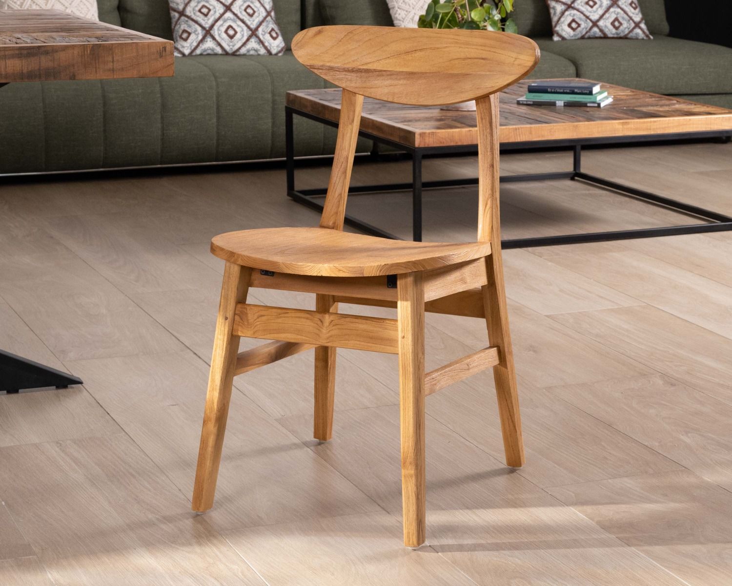 Set di 2 sedie da pranzo "Alika" in teak recuperato