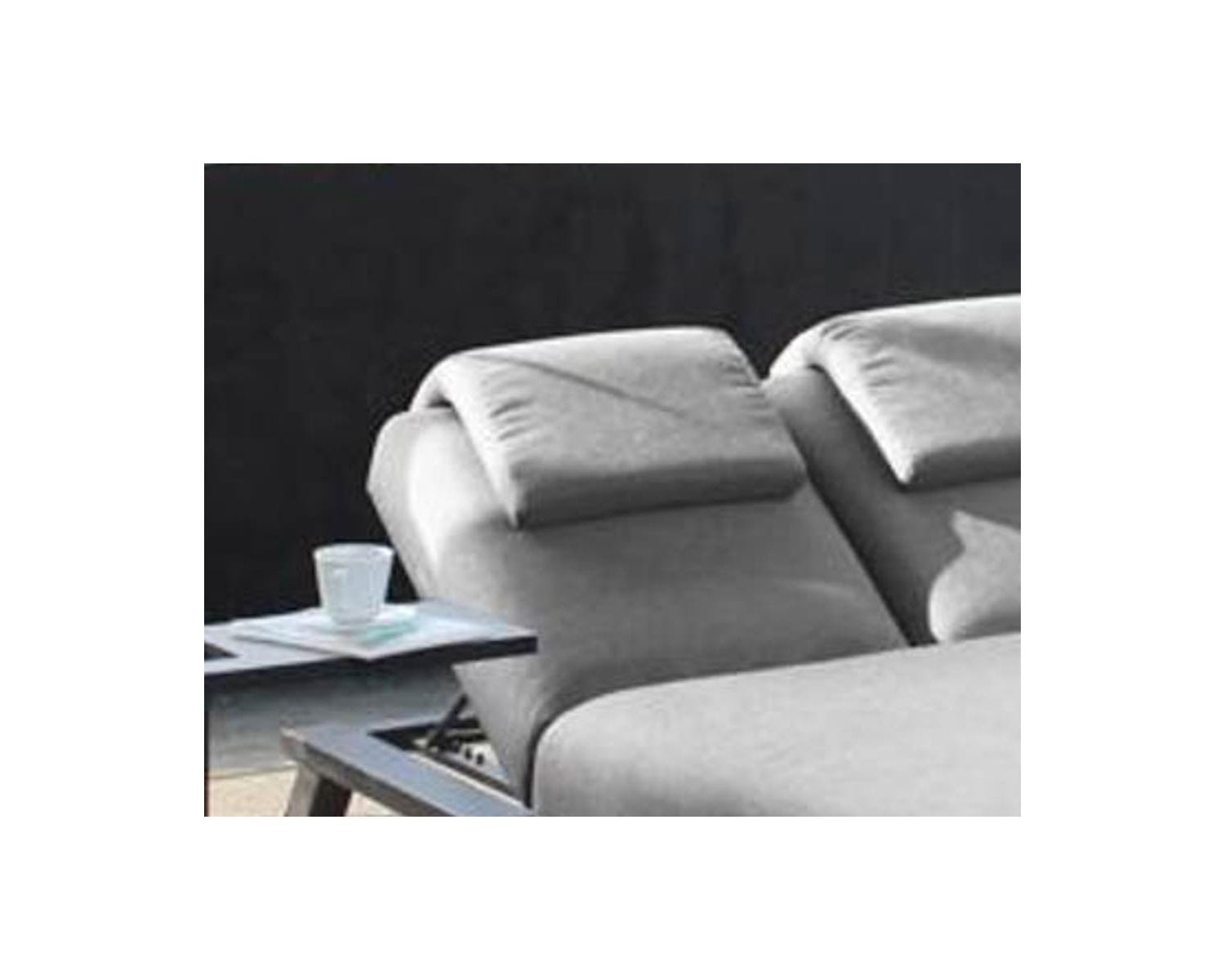 Poggiatesta in tessuto grigio chiaro per le sdraio "Nusa Pedina"