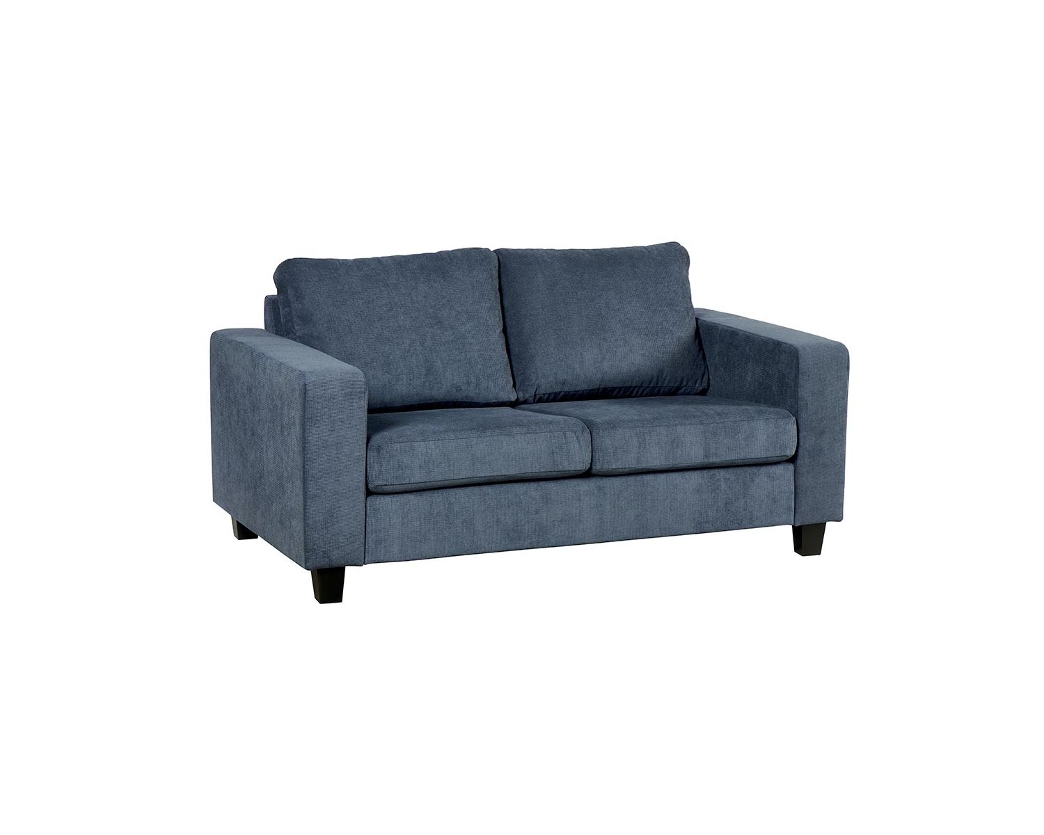 Divano a 2 posti "Thomson" in morbido tessuto microfibra, grigio scuro