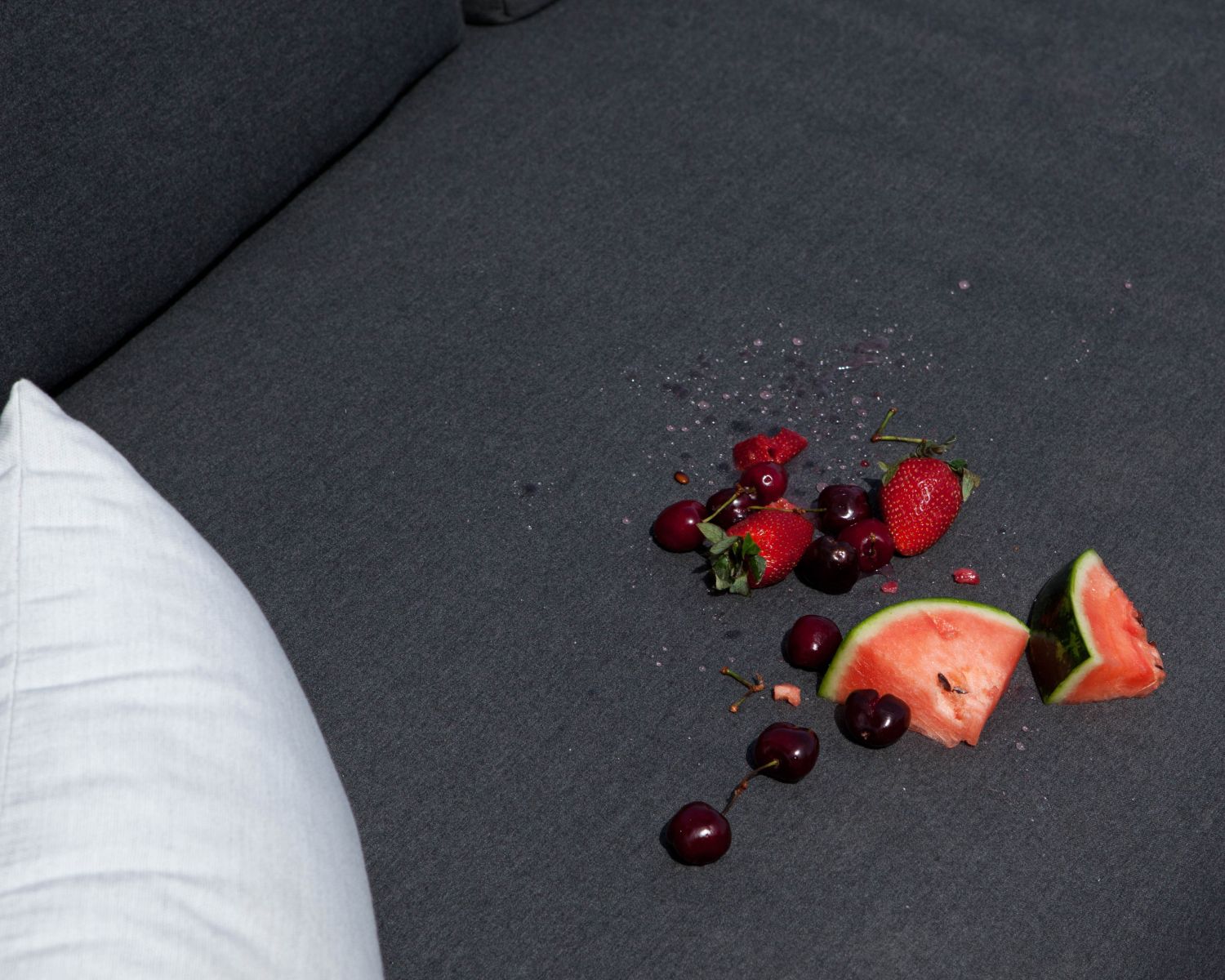 Lettino doppio grigio e nero con tessuto Sunbrella "Terrasse"