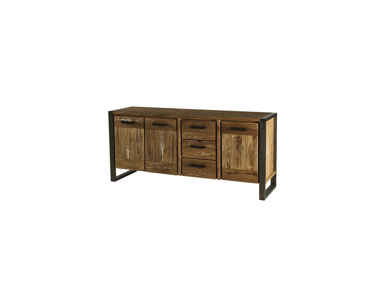 Credenza grande a 3 ante in legno massiccio "Toronto" 190 cm 