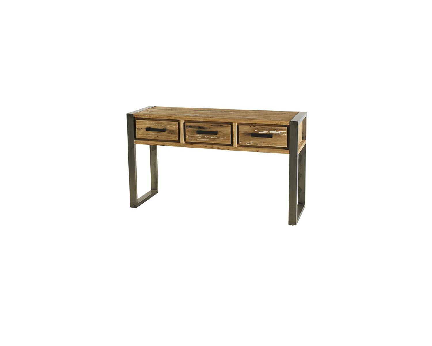 Console a 3 cassetti in legno massiccio "Toronto