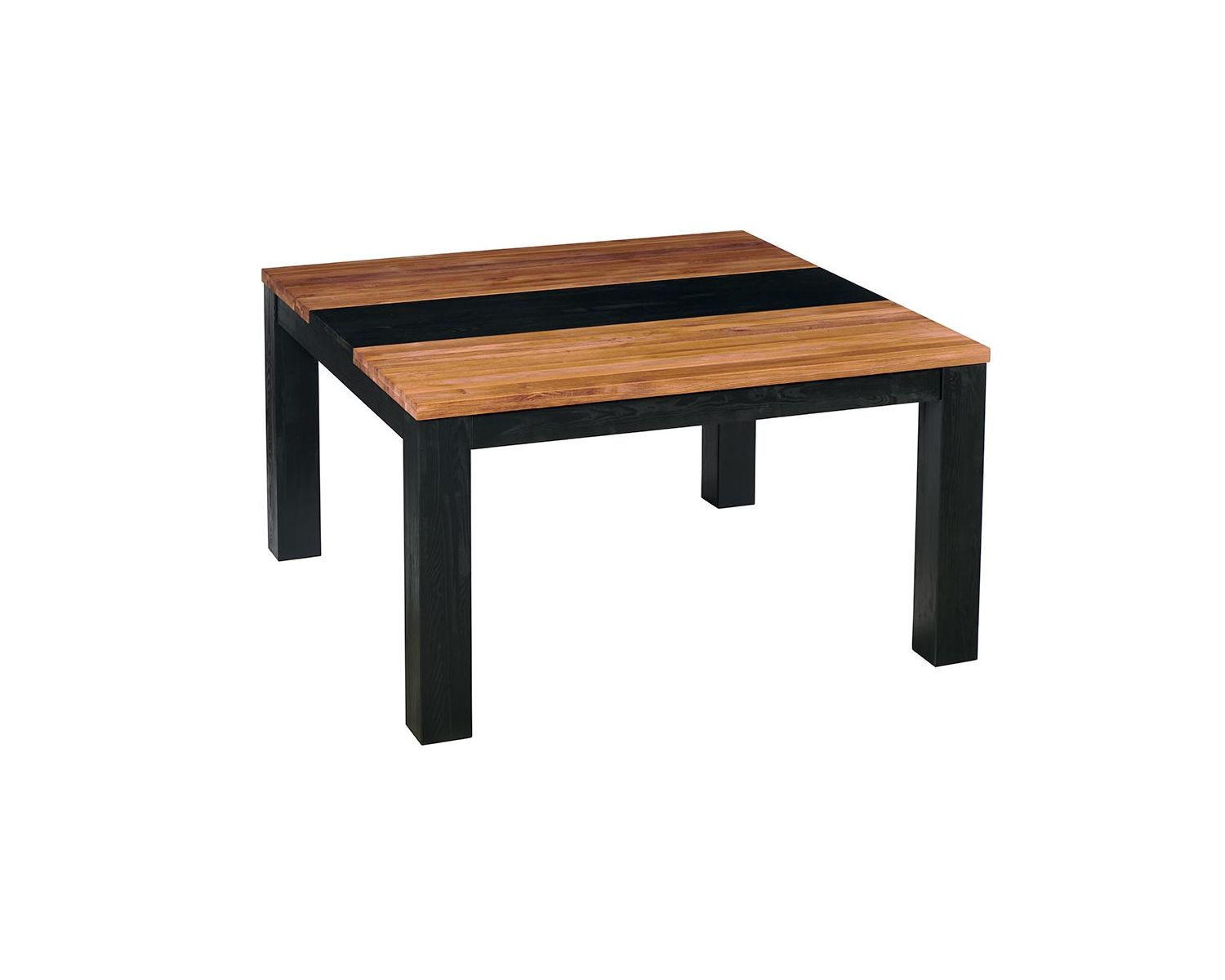 Tavolo da pranzo quadrato 140x140 "Toly" in rovere e pino massiccio