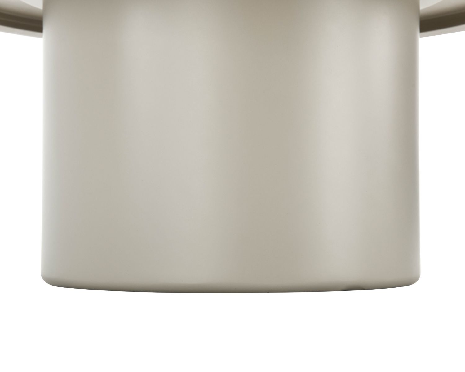 Tavolino rotondo beige "Nalya" con gamba centrale