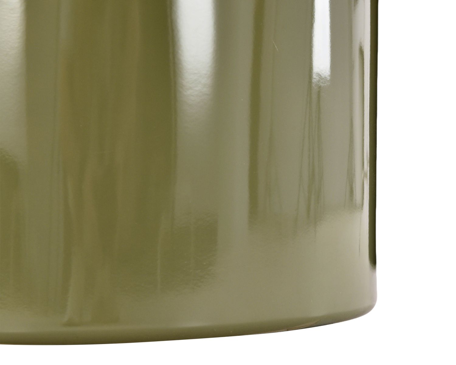 Tavolino rotondo da 80 cm dal design minimalista, laccato verde salvia, modello "Nalya" con base centrale