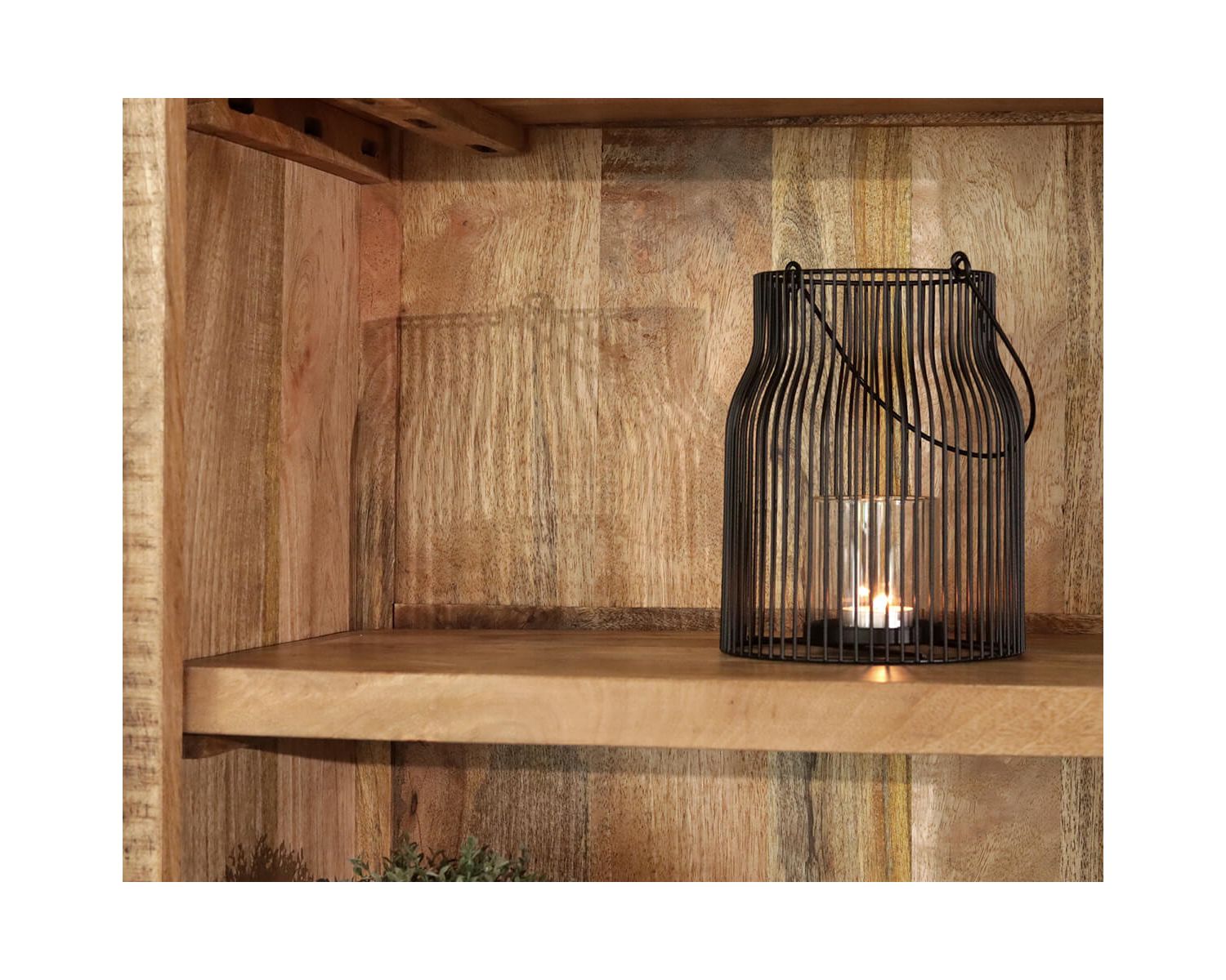 Armadio industriale per porcellane in metallo e legno "Caractère" con ante scorrevoli da 2 m