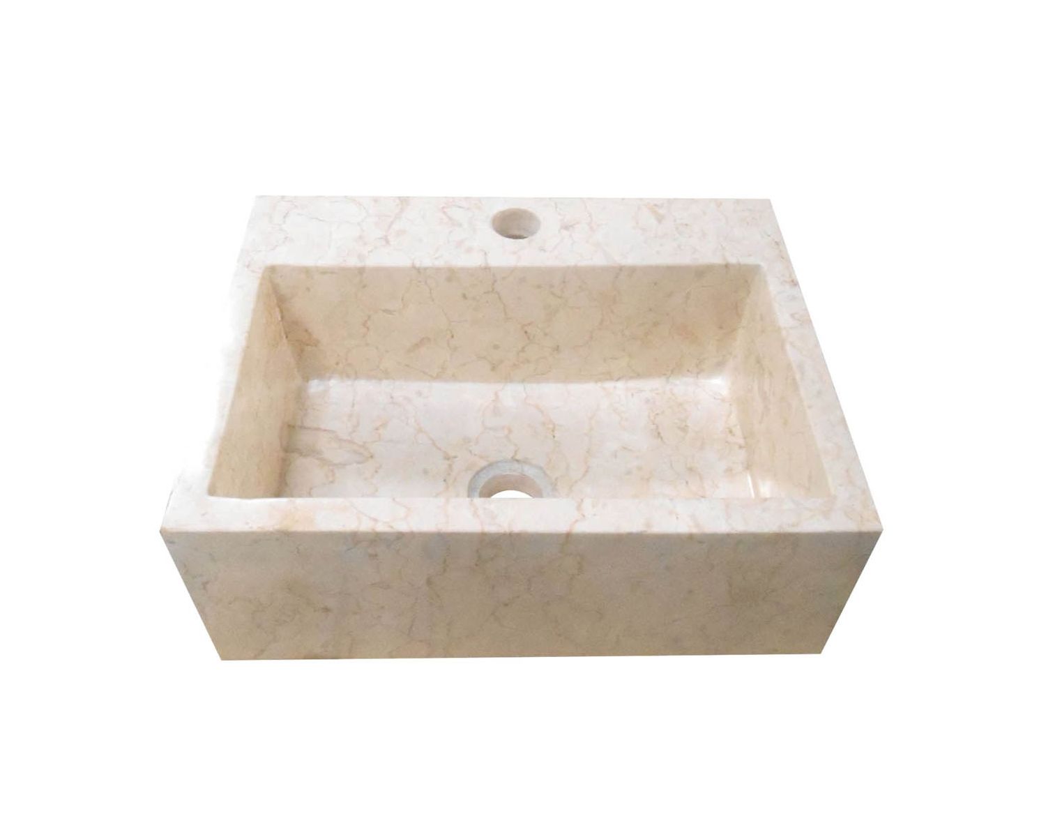 Lavabo rettangolare "Stone" in marmo beige