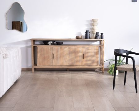 Credenza a 4 ante in stile giapponese in mango massiccio "Haya" 200 cm