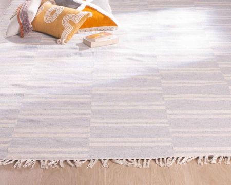 Tappeto "etnico" grande con frange bicolore 200 x 300 cm
