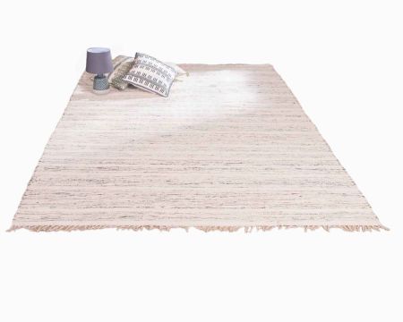 Grande tappeto in cotone e juta intrecciato a mano "Foreign", dimensioni 300x200cm