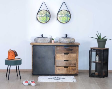 Mobile da bagno ad ante scorrevoli "Caractère