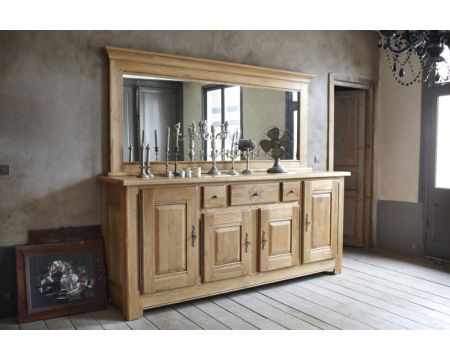 Specchio da tavolo in rovere massiccio "Amélie