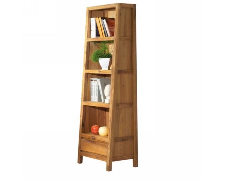 Libreria moderna "Lodge Casita" in rovere massiccio oliato 195 cm